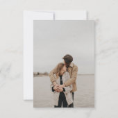 Boho wilde Blume Hochzeit Foto QR UAWG RSVP Karte (Rückseite)