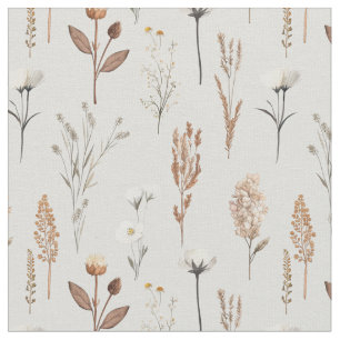 Boho Wilde Unkrautblumen rustikal  Stoff