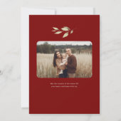 Boho Wildflower Arch Photo Christmas Feiertagskarte (Rückseite)