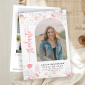 Boho wildflower arch photo graduation party einladung