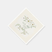 Boho Wildflower Baby in Bloom Baby Shower  Serviette (Ecke)