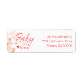Boho Wildflower Baby in Bloom Rücksendeadresse (Vorne)
