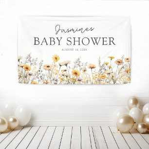Boho-Wildflower-Baby-Party Banner