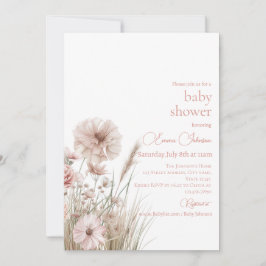 Boho Wildflower Baby Shower Invitation Einladung