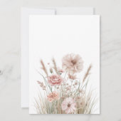 Boho Wildflower Baby Shower Invitation Einladung (Rückseite)