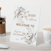 Boho Wildflower Baby Shower Welcome Sign Sockelschild (In SItu)