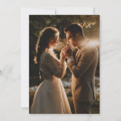 Boho Wildflower Beige Photo Garden Wedding Einladung (Rückseite)