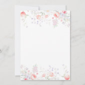 Boho wildflower bloom graduation party einladung (Rückseite)