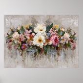 Boho-Wildflower-Blumenarrangement Poster (Vorne)