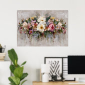 Boho-Wildflower-Blumenarrangement Poster (Heimbüro)