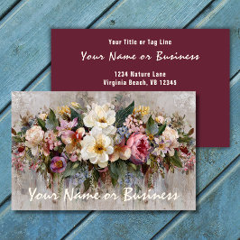 Boho-Wildflower-Blumenarrangement  Visitenkarte