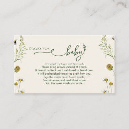 Boho Wildflower Books for Baby Enclosure Card Begleitkarte