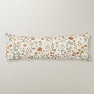 Boho Wildflower Botanische Florale Cottagecore Seitenschläferkissen