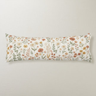 Boho Wildflower Botanische Florale Cottagecore Seitenschläferkissen