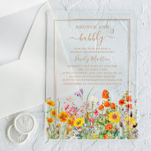 Boho-Wildflower-Brautjunggesellinnenabschied mit B Acryleinladungen