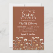 Boho-Wildflower-Brautjunggesellinnenparty Einladung (Vorderseite)