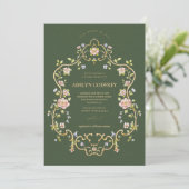  Boho Wildflower Bridal Shower Einladung (Stehend Vorderseite)