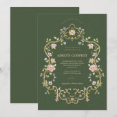 Boho Wildflower Bridal Shower Einladung (Vorne/Hinten)