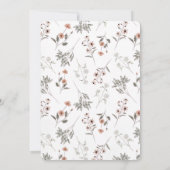 Boho Wildflower Bridal Shower Einladung (Rückseite)