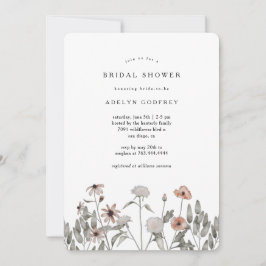 Boho Wildflower Bridal Shower Einladung