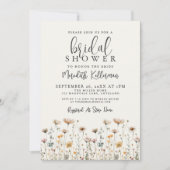 Boho Wildflower Bridal Shower Einladung (Vorderseite)