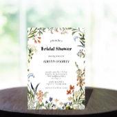  Boho Wildflower Bridal Shower minimal Einladung