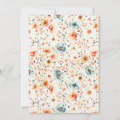 Boho Wildflower Brunch and Bubbly Bridal Shower Einladung (Rückseite)