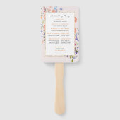 Boho Wildflower | Florales Hochzeitsprogramm Fächer (Rückseite)