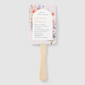 Boho Wildflower | Florales Hochzeitsprogramm Fächer (Vorderseite)