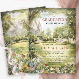 Boho Wildflower Graduation Invitation Garden Party Einladung