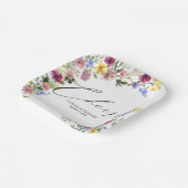 Boho-Wildflower-Hochzeit Pappteller (Gewinkelt)
