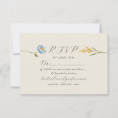 Boho-Wildflower-Hochzeit RSVP Karte (Vorderseite)