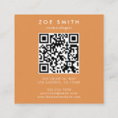 Boho-Wildflower-Initial Z-QR-Code Quadratische Visitenkarte (Rückseite)