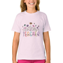 Boho Wildflower Lehrer Dankeschön Blumen T-Shirt