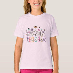 Boho Wildflower Lehrer Dankeschön Blumen T-Shirt