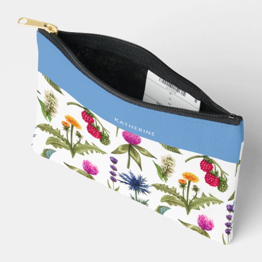 Boho Wildflower Maid of honor Accessory Pouch Zubehörtasche (Offen)