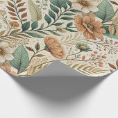 Boho Wildflower Meadow in Watercolor Geschenkpapier (Ecke)