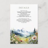 Boho Wildflower Mountain Meadow Wedding Details Begleitkarte (Vorderseite)
