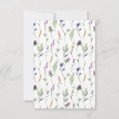 Boho Wildflower Mountain Meadow Wedding RSVP Karte (Rückseite)