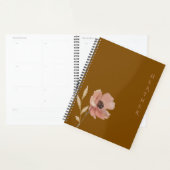 Boho Wildflower Personalisiertes braunes Geschenk Planer (Anzeige)