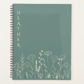 Boho-Wildflower-Personalisiertes Geschenk für Sie Planer (Vorderseite)