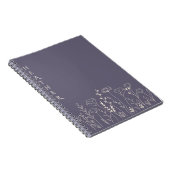 Boho Wildflower Personalisiertes Graues Geschenk f Notizblock (Rechte Seite)