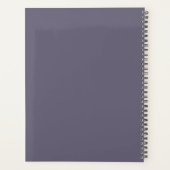 Boho Wildflower Personalized Grey Gift for Her Planer (Rückseite)