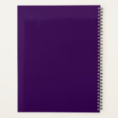 Boho Wildflower Personalized Purple Gift for Her Planer (Rückseite)