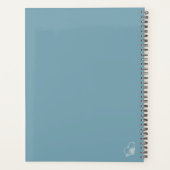 Boho Wildflower Personalized Teal Gift for Her Planer (Rückseite)