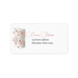Boho Wildflower Return Address Labels Adressaufkleber