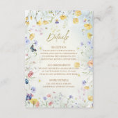 Boho Wildflower Rustic Green Wedding Begleitkarte (Vorderseite)