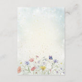 Boho Wildflower Rustic Green Wedding Begleitkarte (Rückseite)