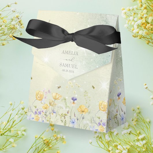 Boho Wildflower Rustic Green Wedding Geschenkschachtel