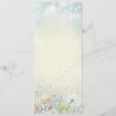 Boho Wildflower Rustic Green Wedding Menükarte (Rückseite)